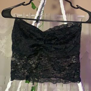 Bozzzolo Small Black Lace Tube Top